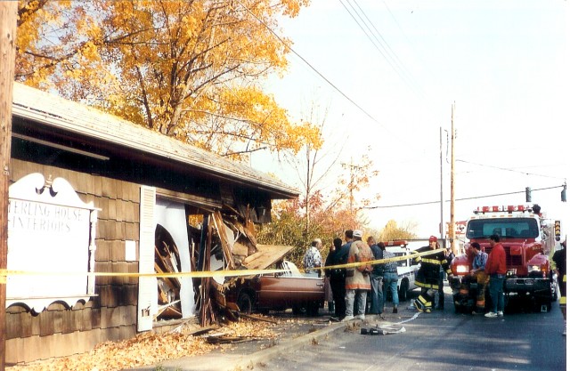 Route 6 & Lexington Ave MVA Into Building In 1991